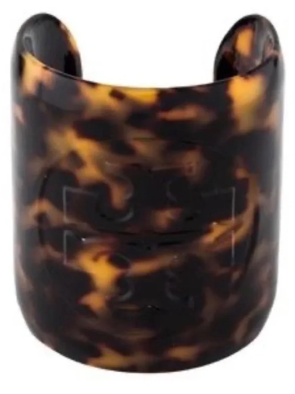 Tory Burch Resin Tortoiseshell Resin Cuff Bracelt